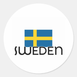 I HEART SWEDEN CLASSIC ROUND STICKER