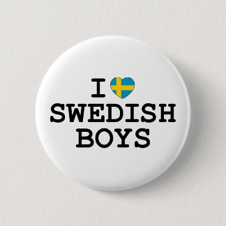 I Heart Swedish Boys 6 Cm Round Badge