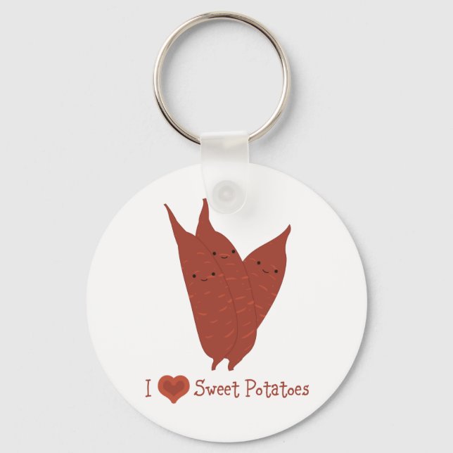 I heart sweet potatoes key ring (Front)