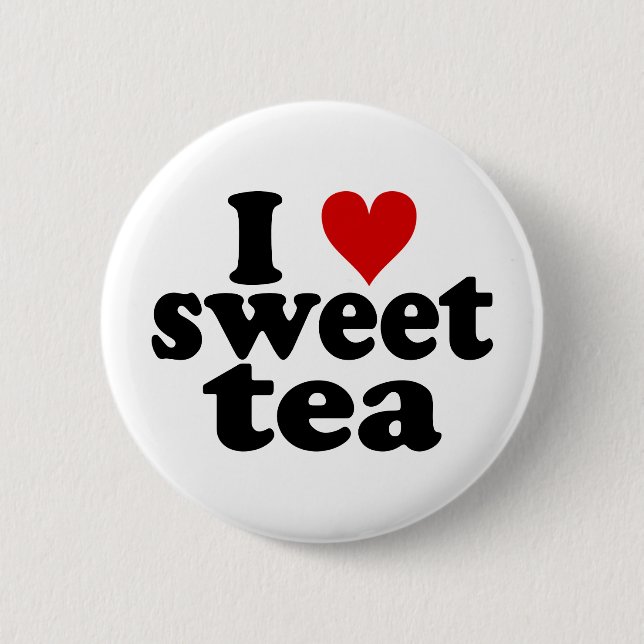 I Heart Sweet Tea 6 Cm Round Badge (Front)