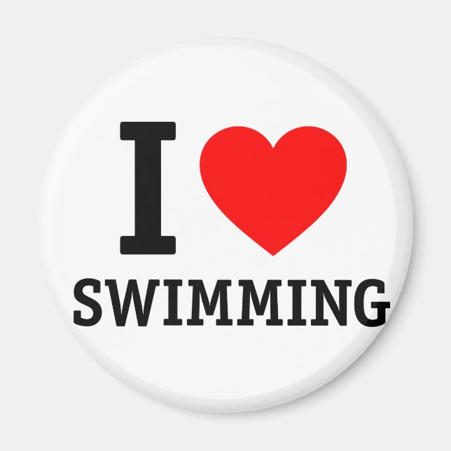 I Heart Swimming Magnet (Front)