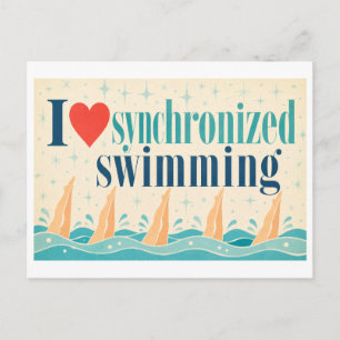 "I [Heart] Synchronised Swimming" Postcard