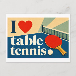 "I [Heart] Table Tennis" Postcard