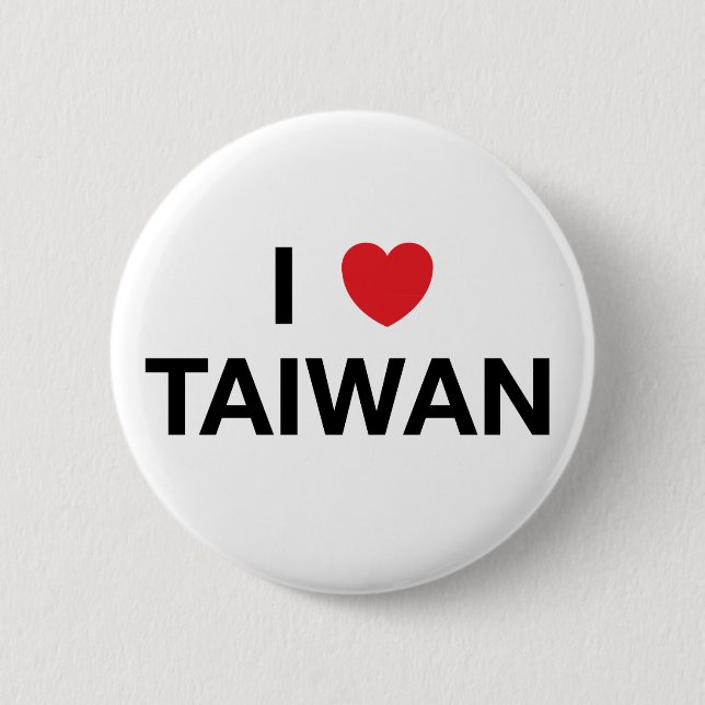 I HEART TAIWAN Badge Pin (Front)