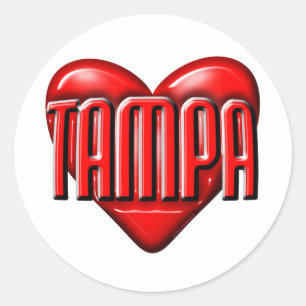 I Heart Tampa Classic Round Sticker