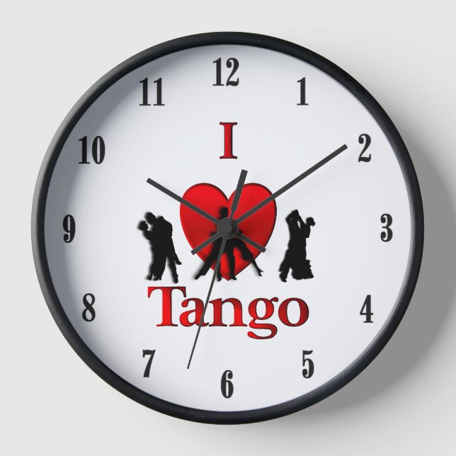 I Heart Tango Clock (Front)