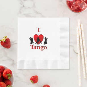 I Heart Tango Napkin