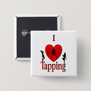 I Heart Tap Dance 15 Cm Square Badge