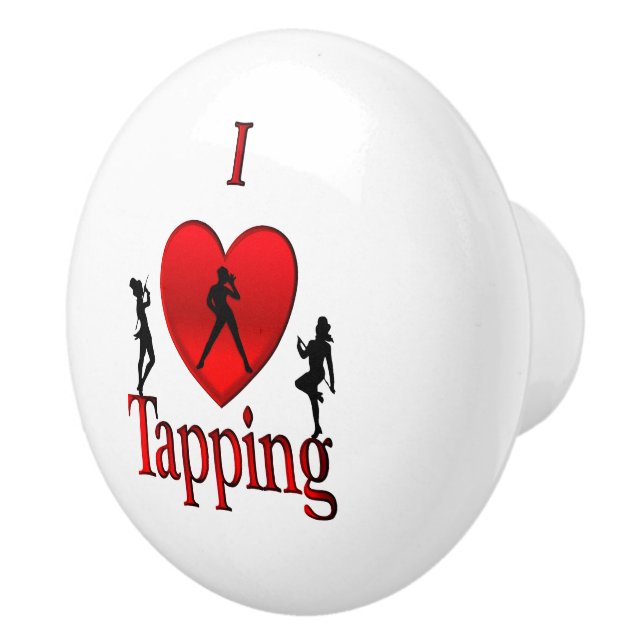 I Heart Tap Dance Ceramic Knob (Right)
