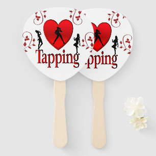 I Heart Tap Dance Hand Fan