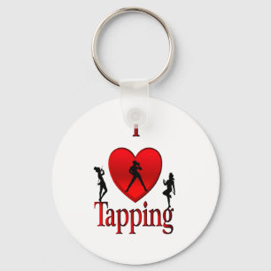 I Heart Tap Dance Key Ring
