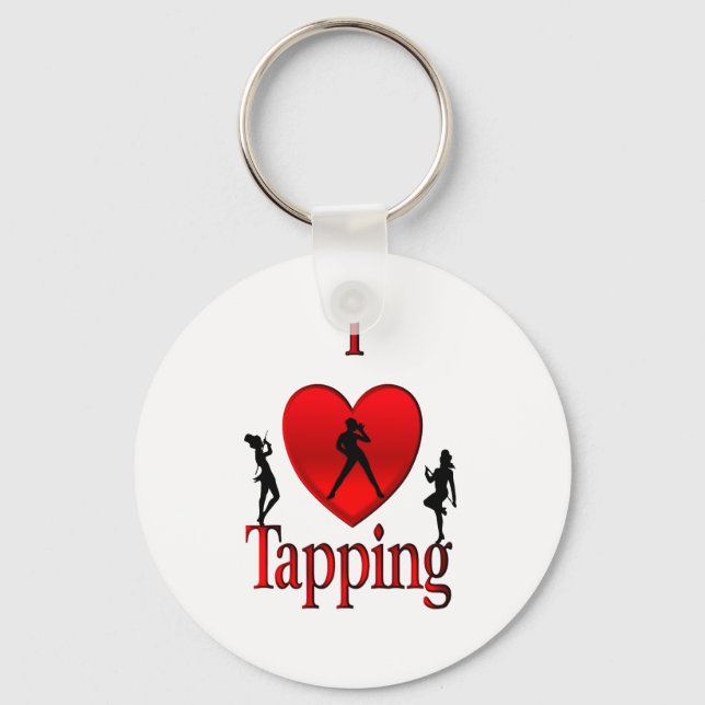 I Heart Tap Dance Key Ring (Front)