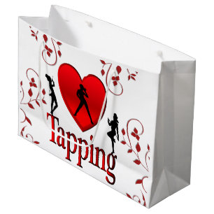 I Heart Tap Dance Large Gift Bag