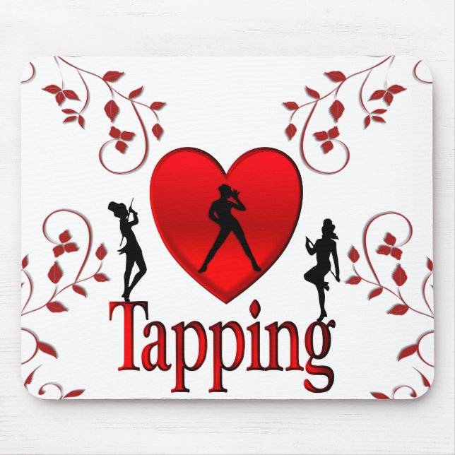 I Heart Tap Dance Mouse Mat (Front)