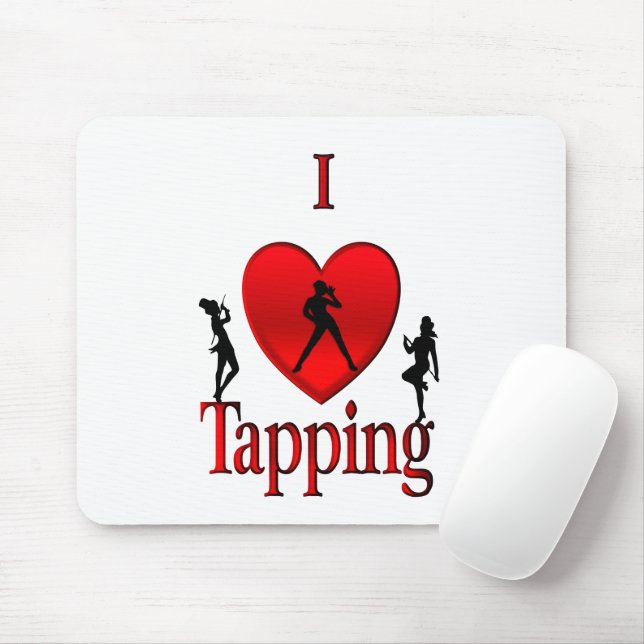 I Heart Tap Dance Mouse Mat (With Mouse)