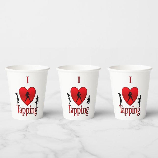 I Heart Tap Dance Paper Cups (Multi)