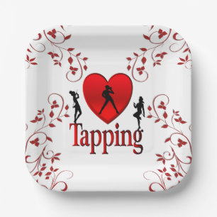 I Heart Tap Dance Paper Plate