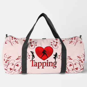 I Heart Tap Dance Pink Duffle Bag