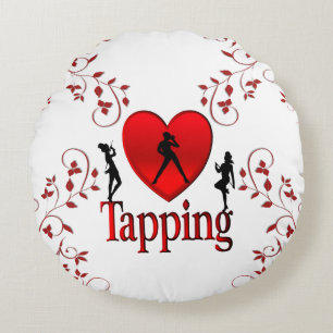 I Heart Tap Dance Round Cushion