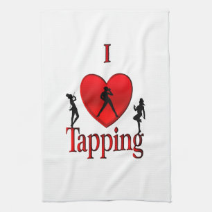 I Heart Tap Dance Tea Towel