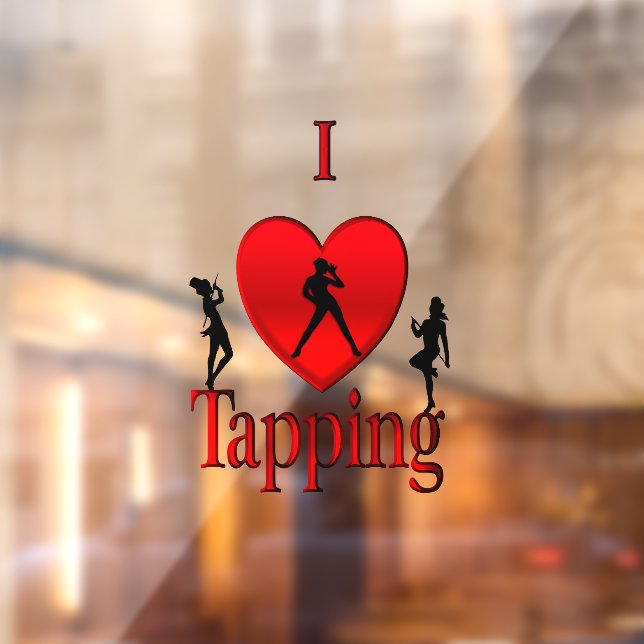 I Heart Tap Dance Window Cling (Sheet 2)