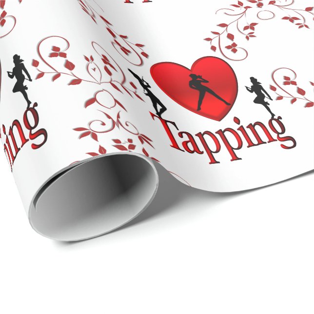 I Heart Tap Dance Wrapping Paper (Roll Corner)