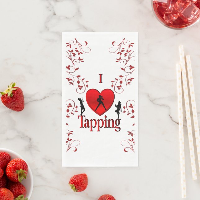 I Heart Tapping Dance Napkin (Insitu)