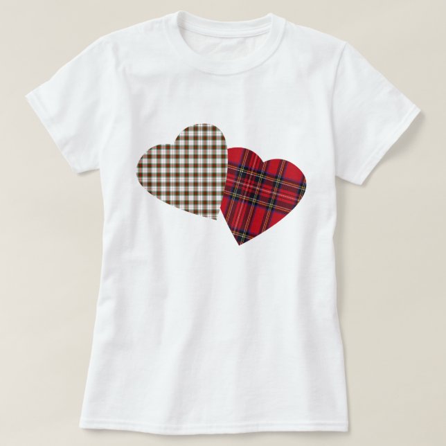 I Heart Tartan T Shirt (Design Front)