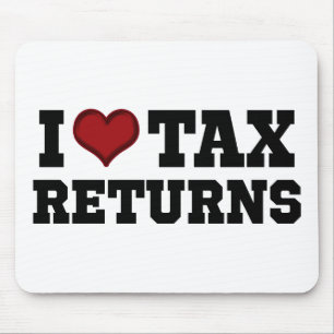 I Heart Tax Returns Mouse Mat