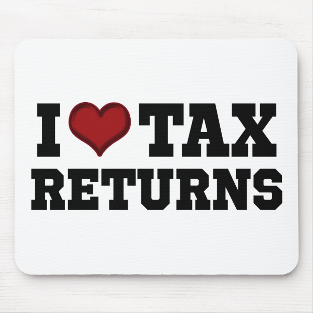 I Heart Tax Returns Mouse Mat (Front)