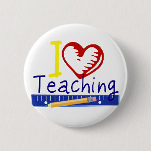 I (Heart) Teaching 6 Cm Round Badge
