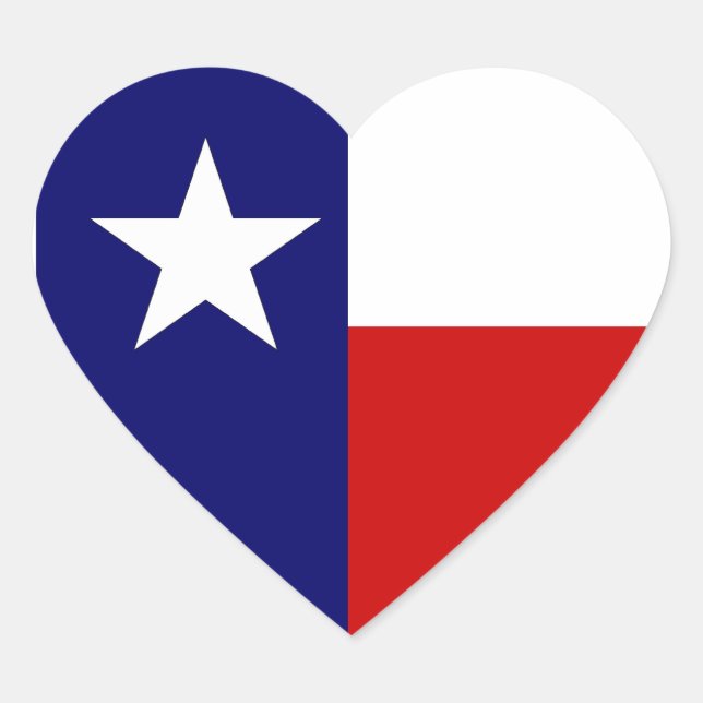 I Heart Texas Flag Lone Star State Travel sticker (Front)