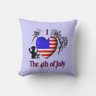 I Heart the 4th of July American Mojo Pillow