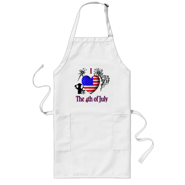 I Heart the 4th of July Apron (Front)