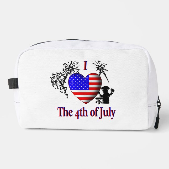 I Heart the 4th of July Dopp Kit (Front)