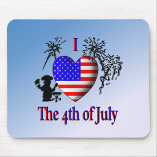 I Heart the 4th of July Mouse Mat