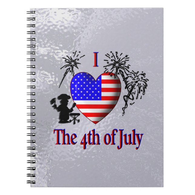 I Heart the 4th of July Notebook (Front)