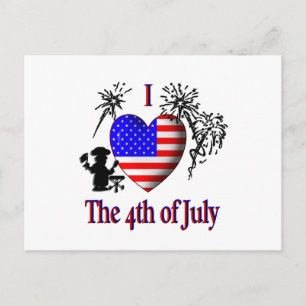I Heart the 4th of July Postcard