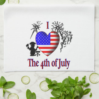 I Heart the 4th of July Tea Towel