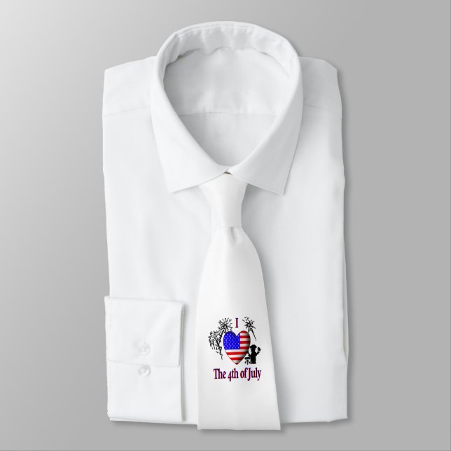 I Heart the 4th of July Tie (Tied)