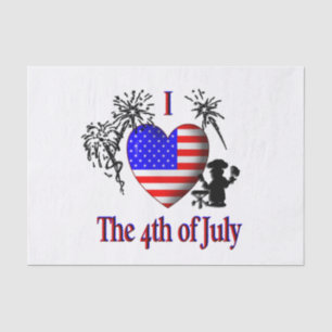 I Heart the 4th of July Tissue Paper