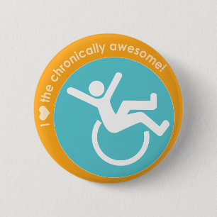 I {heart} the Chronically Awesome 6 Cm Round Badge