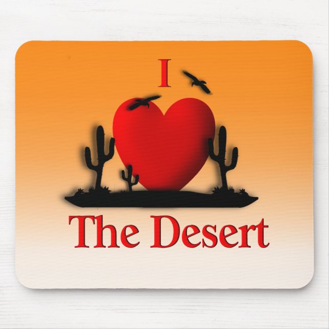 I Heart The Desert Mouse Mat (Front)