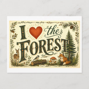 I [Heart] the Forest Postcard