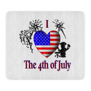 I Heart The Fourth of July Cutting Board