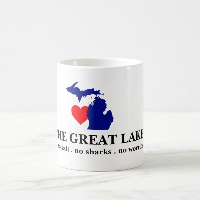 I heart The Great Lakes Coffee Mug (Center)