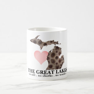 I heart the Great  Lakes Coffee Mug