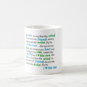 I heart  the run mug! coffee mug
