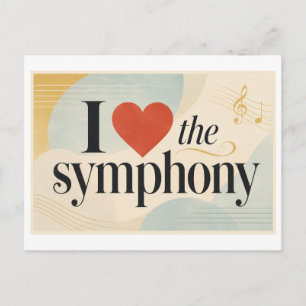 "I [Heart] the Symphony" Postcard