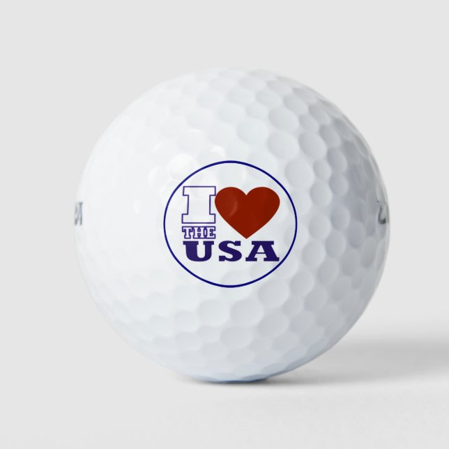 I "Heart" The USA Golf Balls (Front)